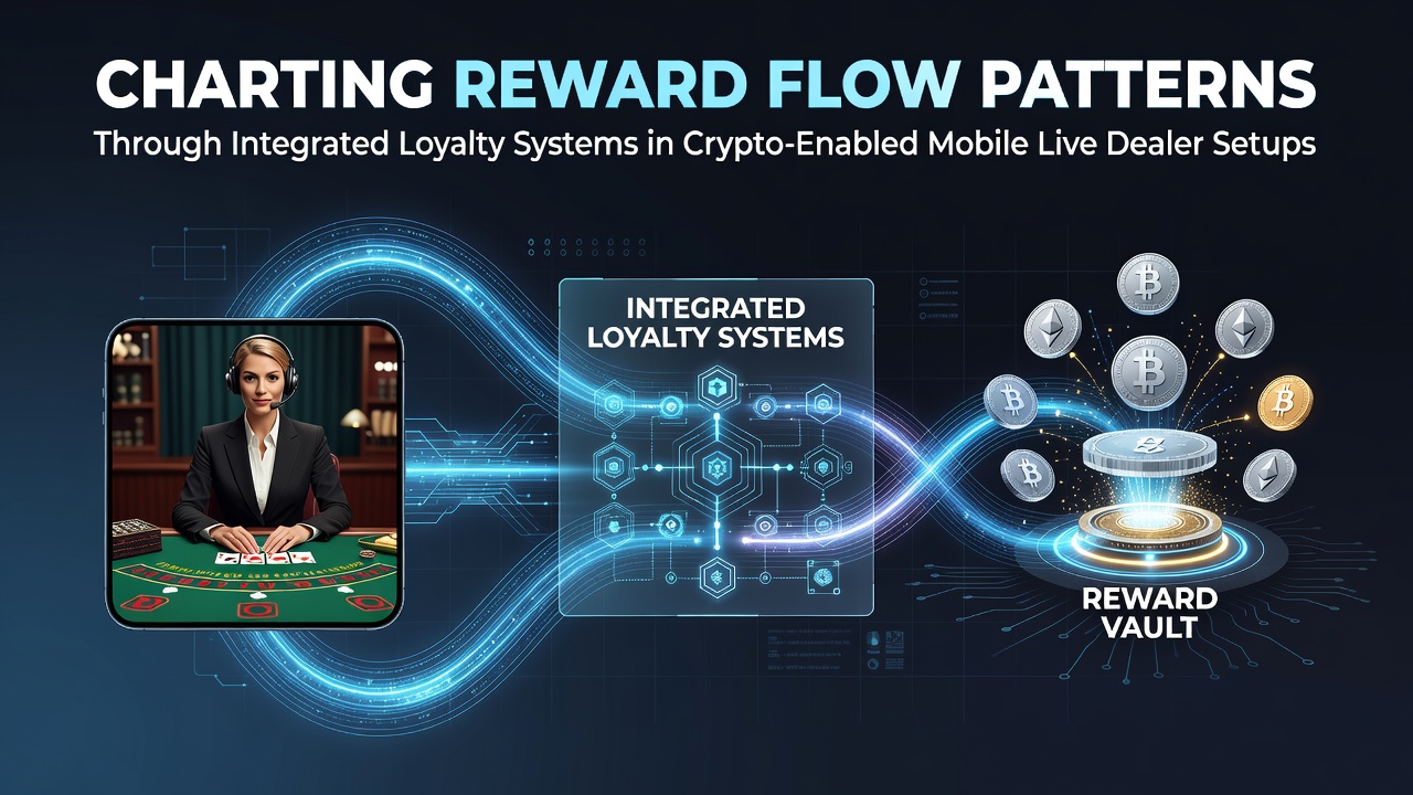 Flow diagram illustrating reward pathways across crypto wallets and mobile live dealer platforms