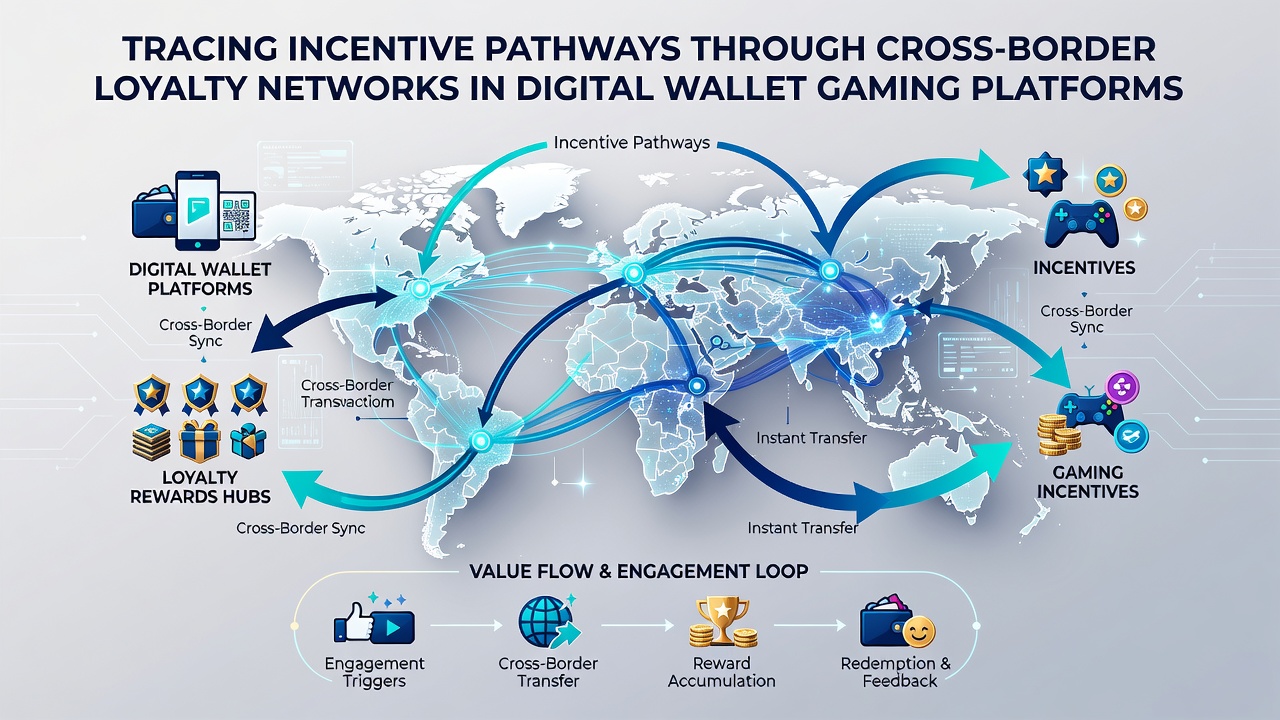 Flowchart showing loyalty incentive pathways across international digital wallets